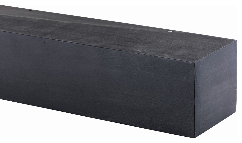 Modern Farmhouse Fireplace Mantels, Midnight Black, 60" L X 5.5" H X 6.25" D