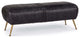 Beretta Leather Bench, Modern Black