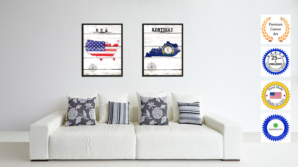 Kentucky State Flag Canvas, 28"x37"