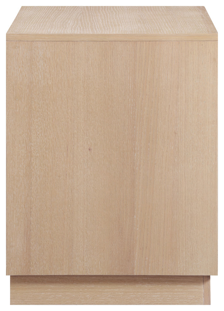 Compass Oak Veneer Nightstand, Natural
