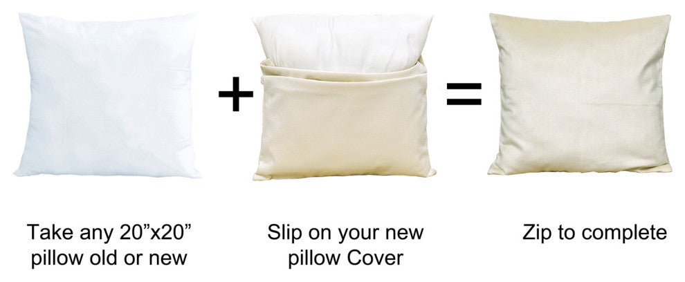 Milliken Plush Pillow Shell 2 Piece Set, Angora, 20" X 20"