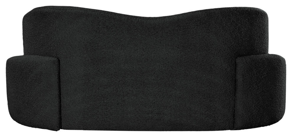Principessa Boucle Fabric Chair, Black, Loveseat