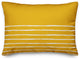 Yellow and White Sketch Stripes 14x20 Lumbar Pillow