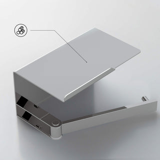 Deco Toilet Paper Holder With Shelf, Chrome