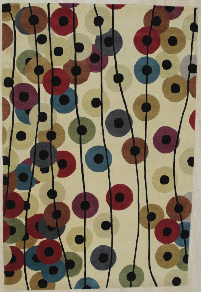 MIX Transitional Stripe Modern Tufted Area Rug