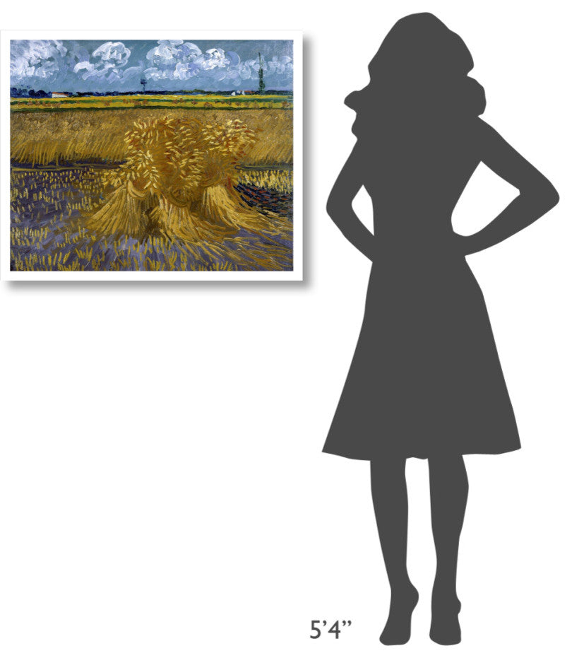 "Wheat Field with Sheaves" Digital Paper Print by Vincent Van Gogh, 32"x27"
