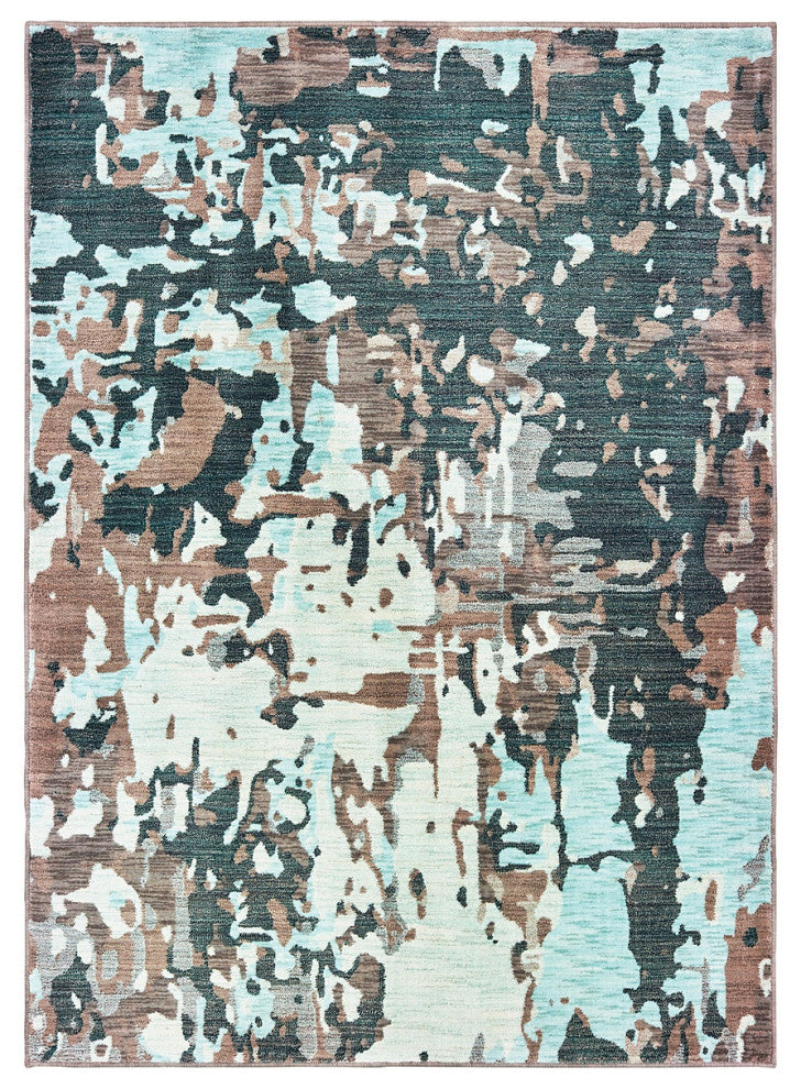 Oriental Weavers Sedona Collection Grey/ Blue Abstract Indoor Area Rug 5'3"X7'6"