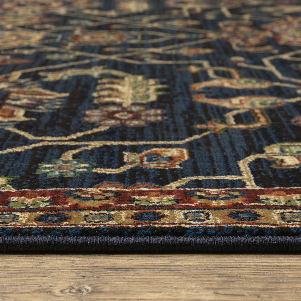 Oriental Weavers Ankara Indoor Rug Blue/ Red 2'3" X 7'6"