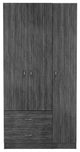 Three Door Armoire Clark, Bedroom, Smoky Oak / White