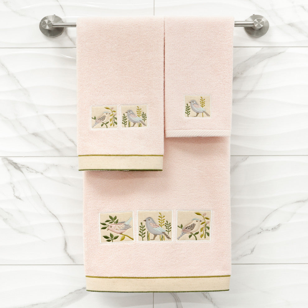 Linum Home Textiles 100% Turkish Cotton BELINDA 2PC Embellished Hand Towel Set