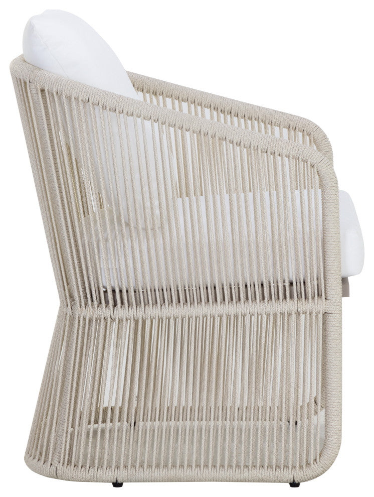 Allariz Dining Armchair, Greige, Stinson White