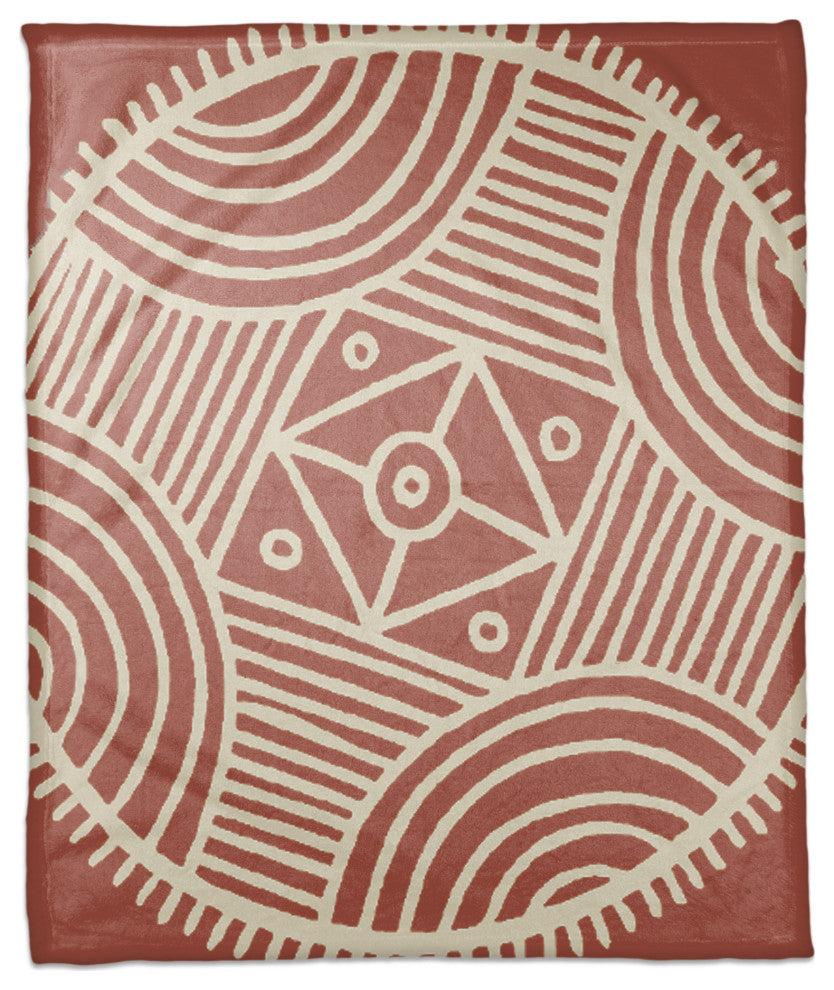 Pink Tribal 50x60 Coral Fleece Blanket