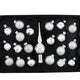 21-Piece Glitter Mini And Tree Topper Christmas Ornament Set, Silver