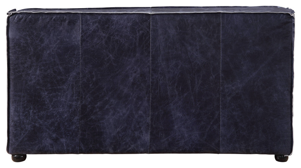 Birdie Modular Armless Loveseat, Vintage Blue