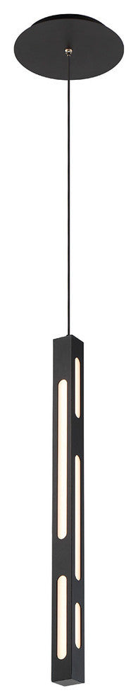Flute 18" LED Pendant 3000K, Black