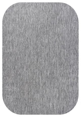 Miles Modern Minimalist Radius Corner Solid Indoor/Outdoor Shaped Area Rug