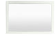 Eviva Aberdeen 48" x 30" Rectangular White Wooden Framed Mirror