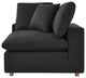 Modular Sectional Deep Sofa Set, Black, Fabric, Modern, Lounge Cafe Hospitality