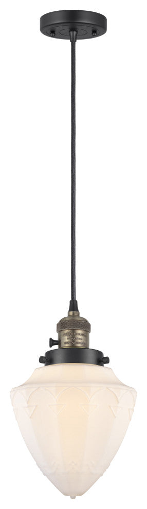 Innovations 201CSW-BAB-G661-7-LED 1 Light Pendant, Switch, Black Antique Brass