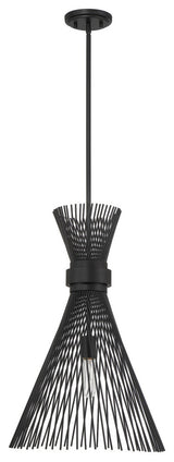 Longfellow 1-Light Pendant, Matte Black
