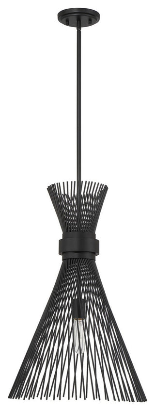 Longfellow 1-Light Pendant, Matte Black