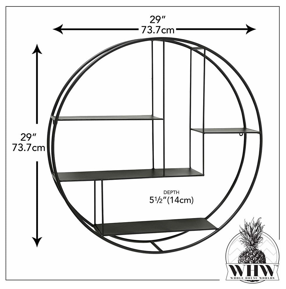 Round Floating Wall Shelf 29 Inches Diameter