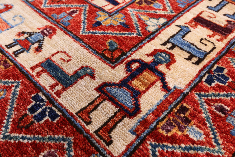 9' 11" X 13' 9" Hand Knotted Persian Fine Serapi Wool Rug - Q12644