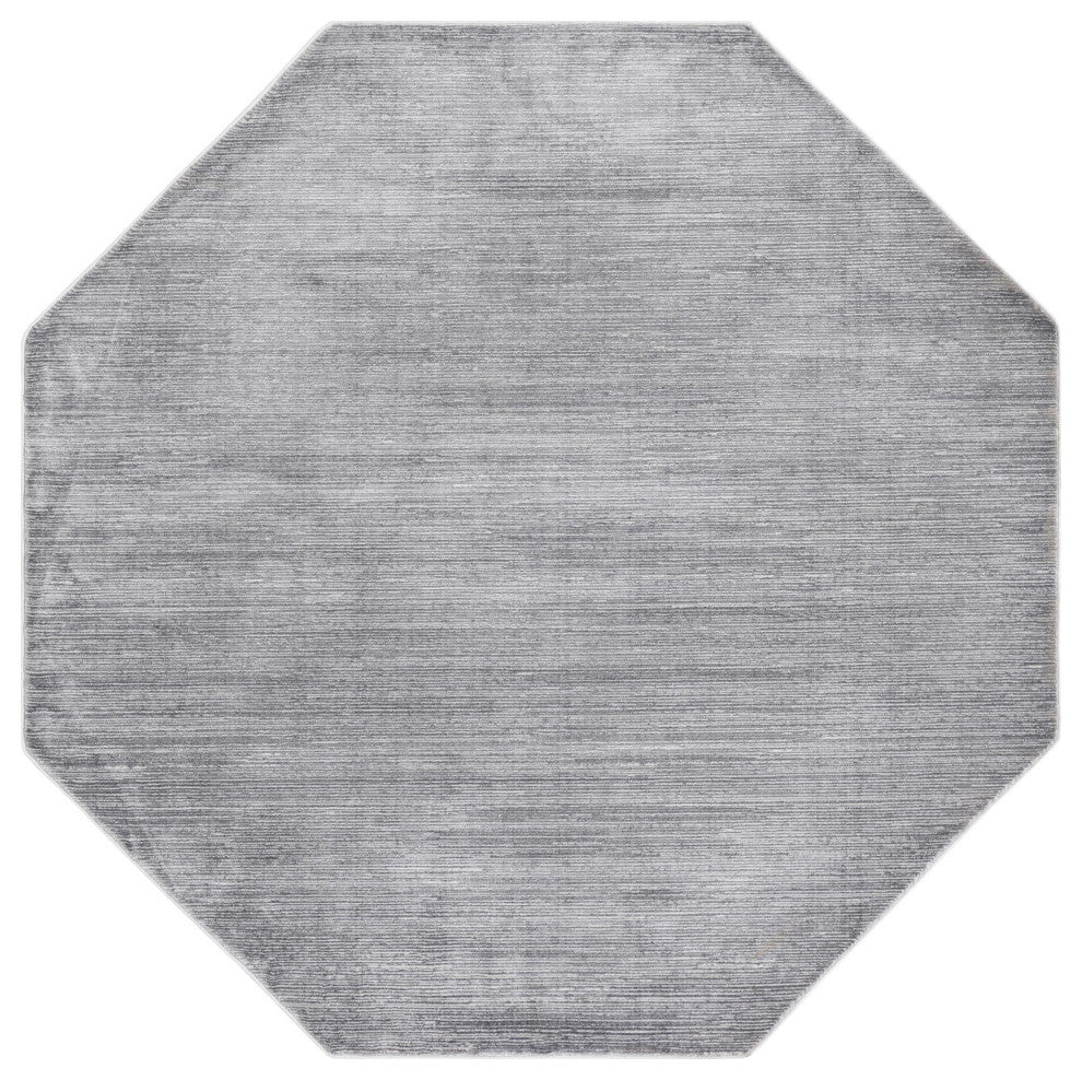 Unique Loom Kate Finsbury Rug, Gray, 5'3"x5'3" Octagon