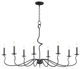 Maxim 27708 Padrona 8 Light 49"W Candle Style Chandelier - Black Oxide