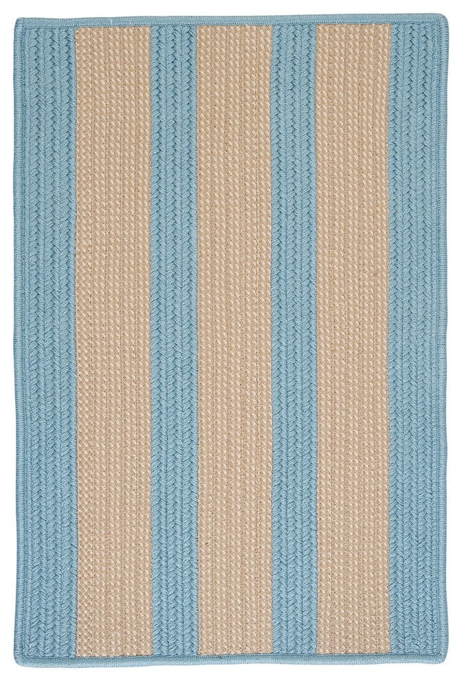 Boat House Rug, Light Blue, 14"x17" Swatch Sample