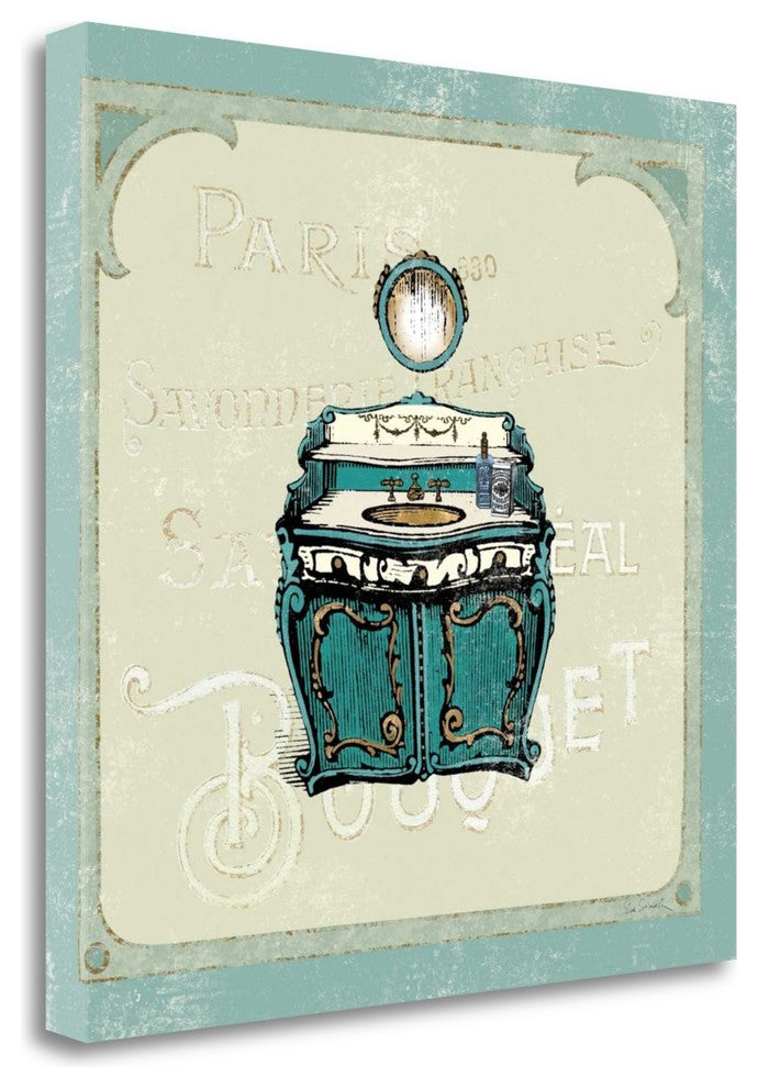 "Parisian Bath II" By Sue Schlabach, Giclee Print on Gallery Wrap Canvas