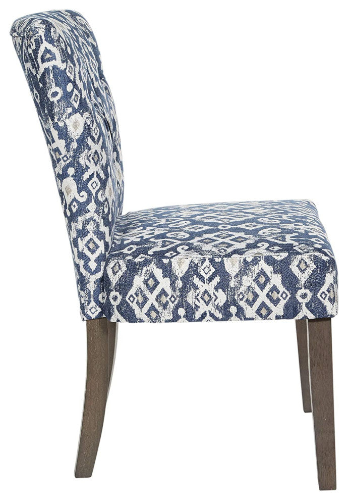 Classic Dining Chair with Thick Padded, Button Tufted Back and Solid Wood
