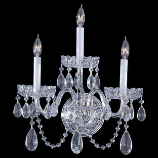 Crystorama 1033CHCLSAQ Three Light Wall Mount Traditional Crystal