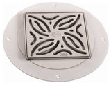 ARC Swirl Pattern Classic Drain For Tile, Polished Stainless Steel