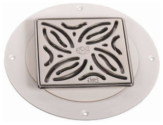 ARC Swirl Pattern Classic Drain For Tile, Polished Stainless Steel