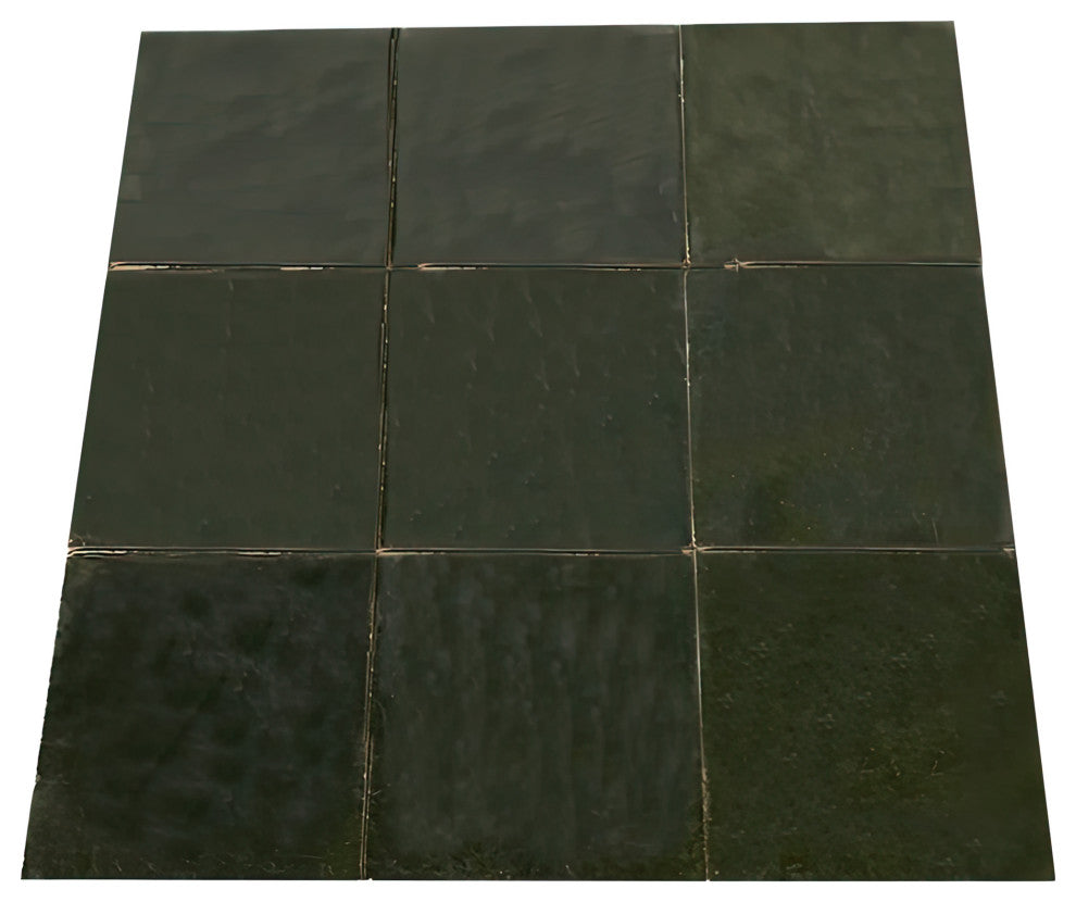 Contemporary Zellige Hunter Green, 4x4 piece