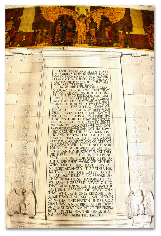 CATeyes 'Gettysburg Address Lincoln Memorial' Canvas Art, 22x32