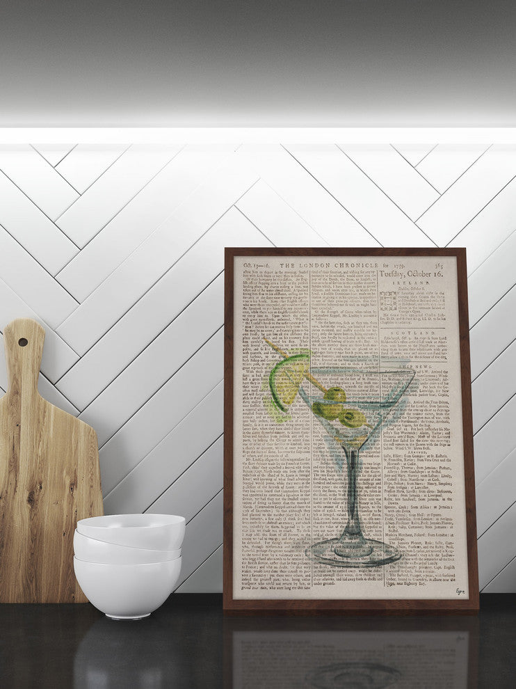 "Dry Martini" Framed Painting Print, 16"x24"