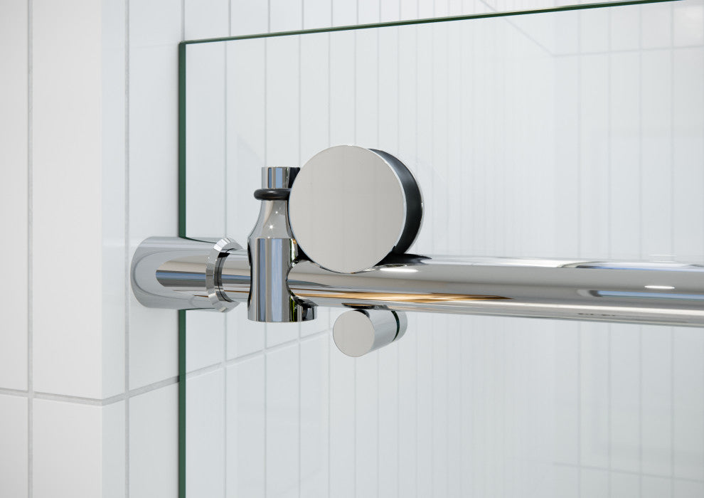68-72"x78" Frameless Sliding Shower Door, Polished Chrome