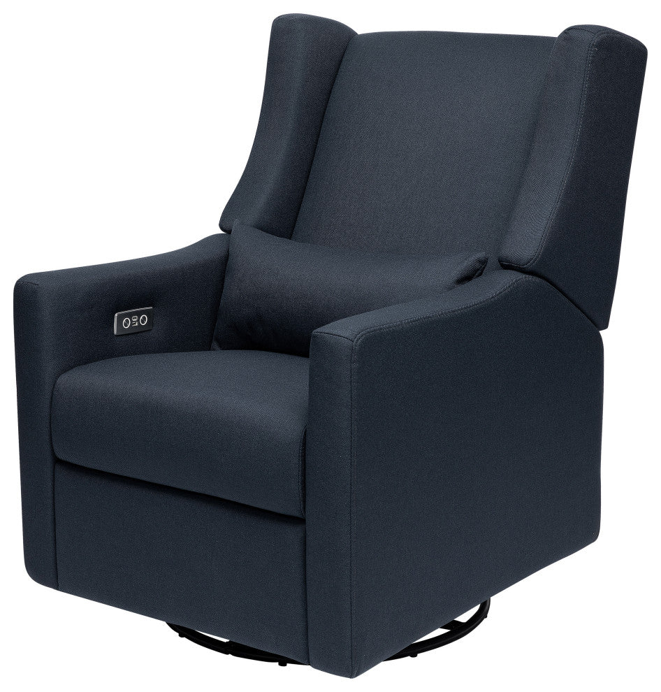Kiwi Electronic Recliner and Swivel Glider With USB port, Performance Navy Eco-Twill