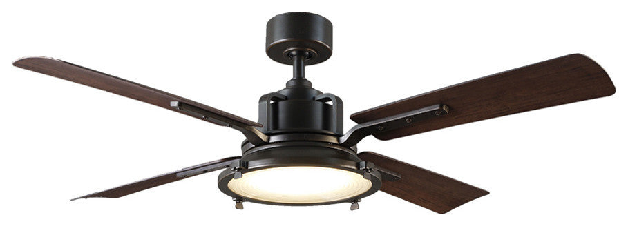 Nautilus 56" 4-Blade Indoor/Outdoor Smart Ceiling Fan, 6 Speed DC Motor