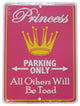 Princess Parking Sign, crown
