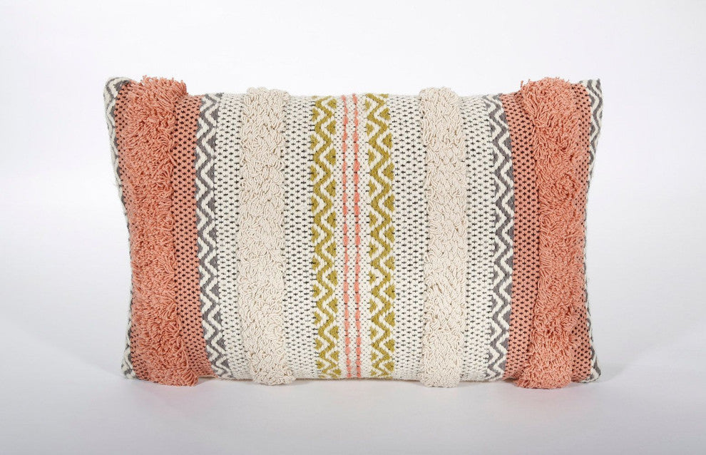 Decorative Cotton Lumbar Pillow, Multi