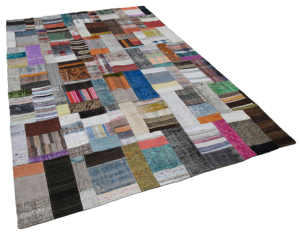 Rug N Carpet - Handmade Oriental 6' 7'' x 10' 0'' Vintage Patchwork Kilim Rug