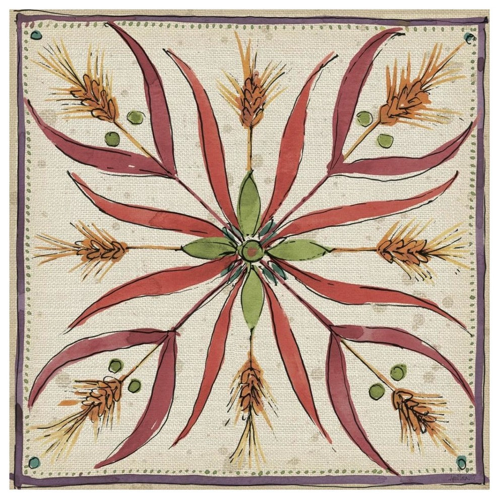 "Farmers Feast Tiles IV" Digital Paper Print by Anne Tavoletti, 38"x38"