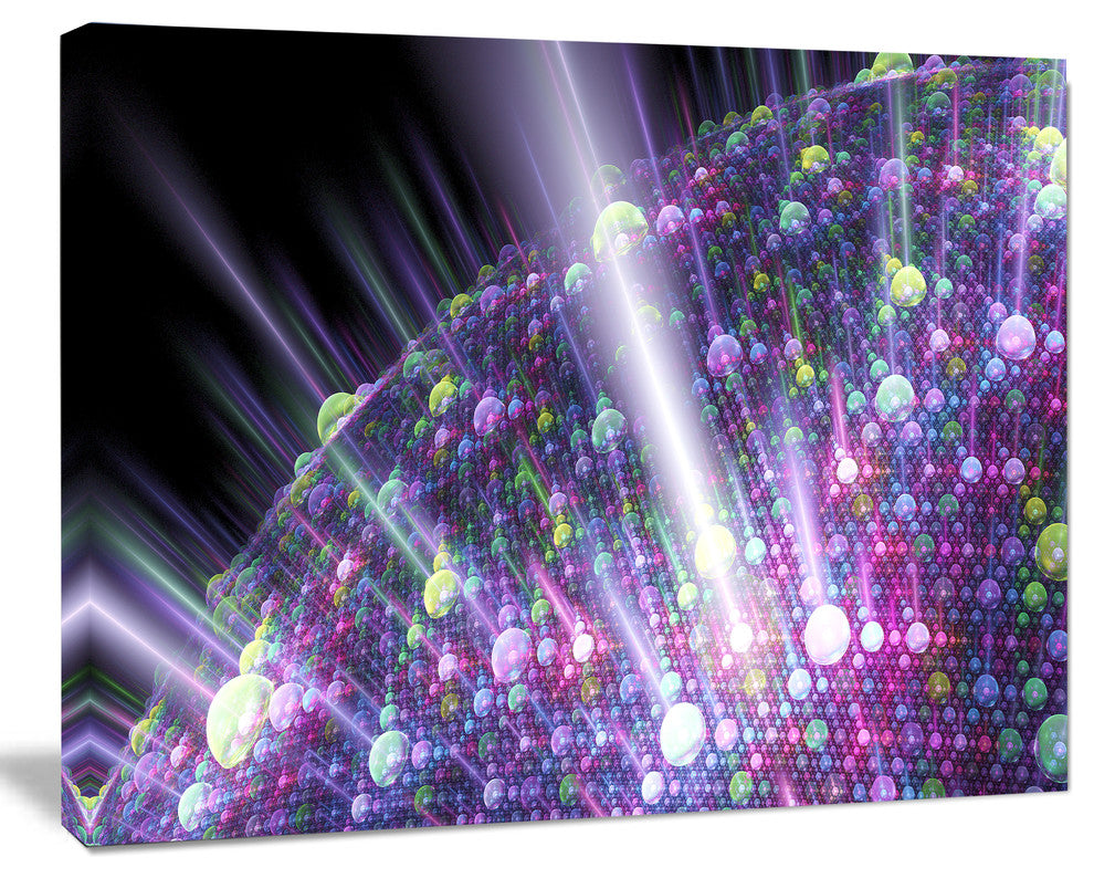 Purple Solar Bubbles Planet, Oversized Abstract Canvas Art Print, 60x40