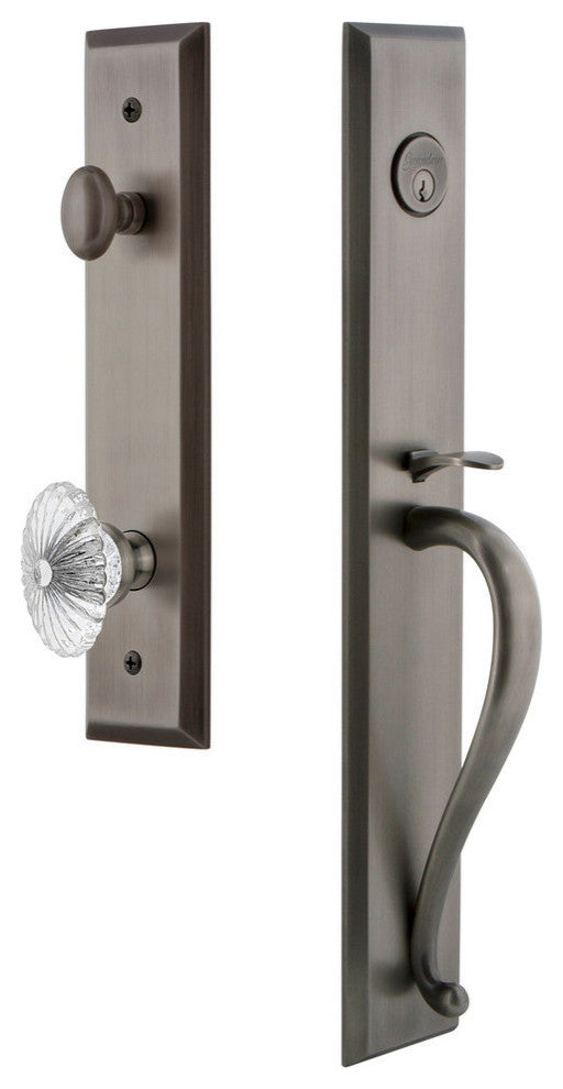 Fifth Avenue 1-Piece Dummy Handleset, S Grip and Burgundy Knob, 849368