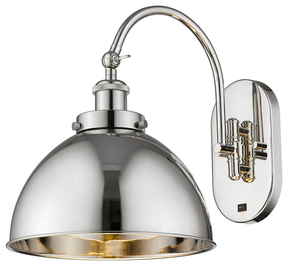 Ballston Urban Sconce, Polished Nickel, Polished Nickel, Polished Nickel