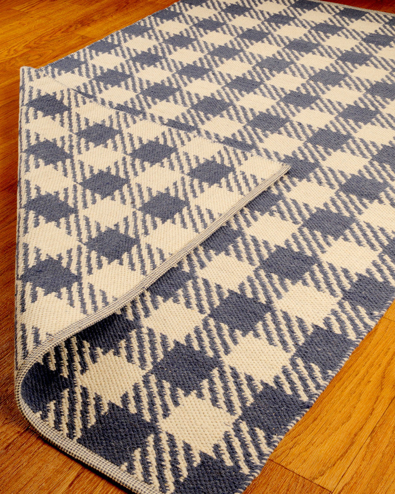 "Wilde" Dhurrie Wool Rug, Hand Woven , Reversible, 8' X 10'