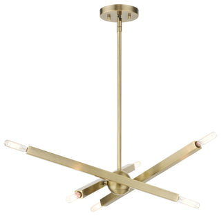 Antique Brass Modern, Urban, Sputnik, Dynamic, Timeless Chandelier